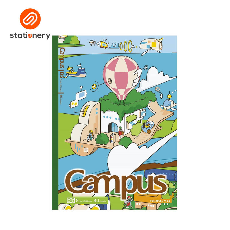 Kokuyo Campus Illustrator Series B5 Notebook 40P - Pack of 4-zoom-