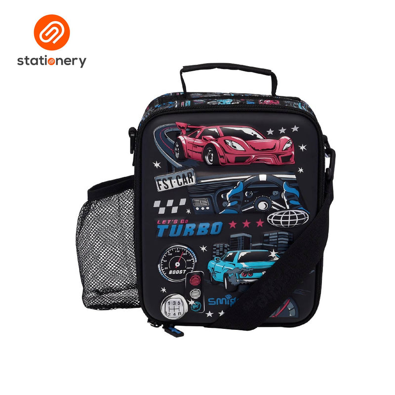 Smiggle Aspire Hardtop Level Lunchbox With Strap - Black-zoom-