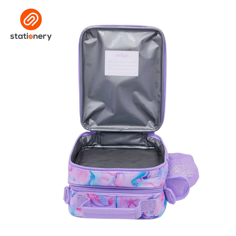 Smiggle Aspire Hardtop Level Lunchbox With Strap - Lilac-zoom-