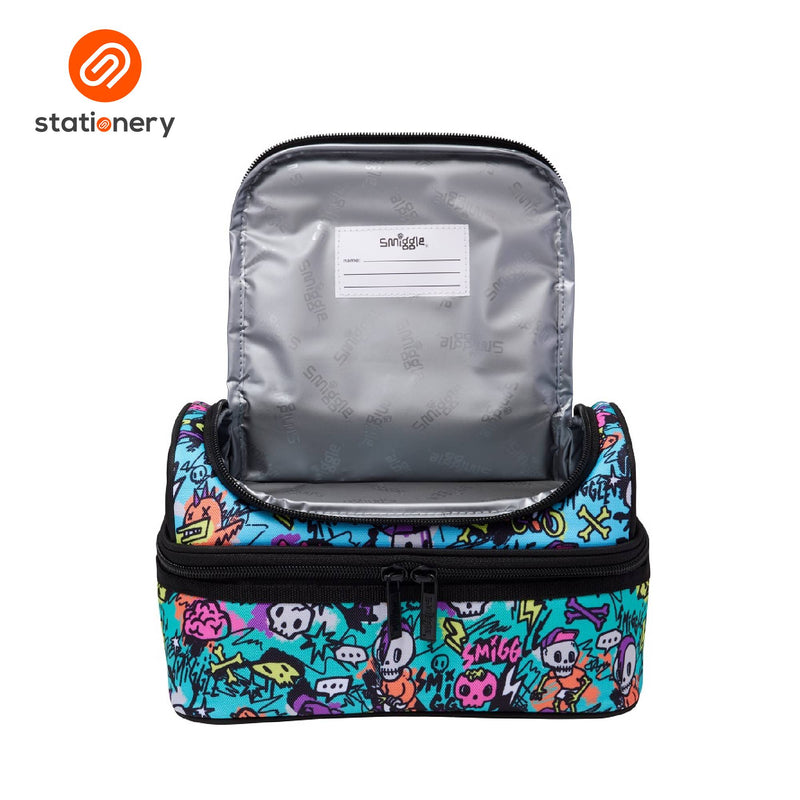 Smiggle Unreal Double Decker Lunchbox - Blue Green-zoom-