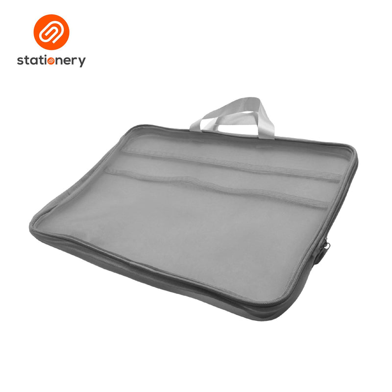 Translucent Mesh Zipper File Bag with Handles-zoom-