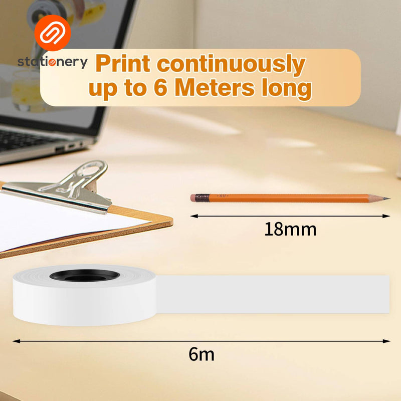 Phomemo Label Tape Continuous Paper 15mmx6m 3 Rolls per Pack-zoom-