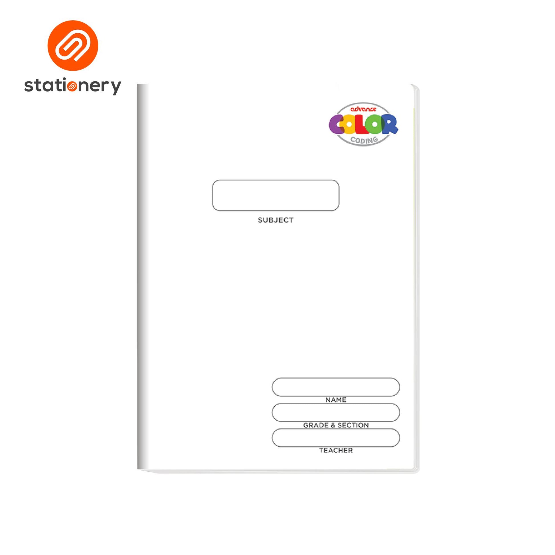Advance Color Coding Writing Notebook 80lvs Pack of 7-10