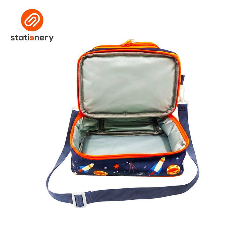 Double Layer Lunch Bag with Strap-zoom-