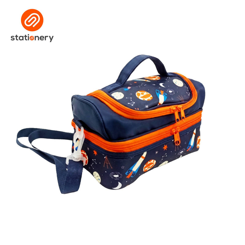 Double Layer Lunch Bag with Strap-zoom-