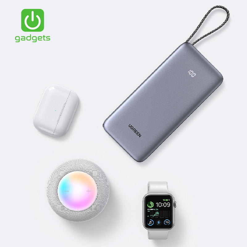 UGreen Power Bank with Built-in Cable 30W 20000mAh-zoom-