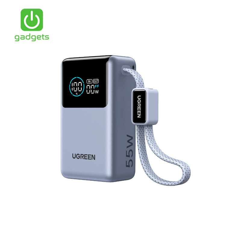 UGReen Nexode 55W 1C1A Power Bank with 1*55W Build-in Cable - 10000mAh-zoom-