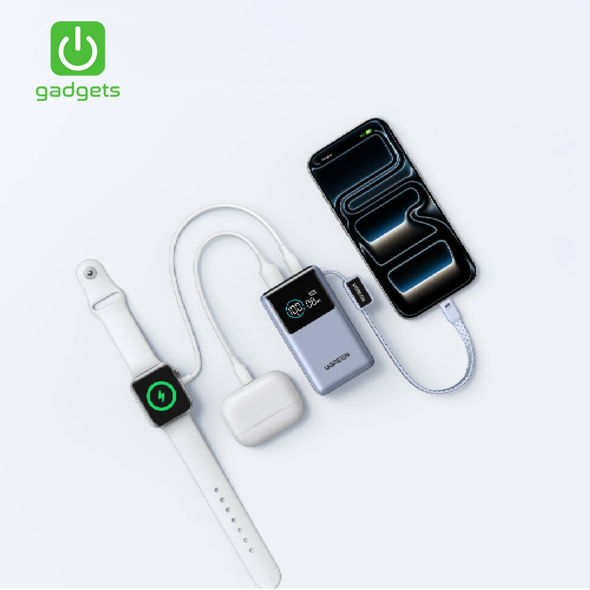 UGReen Nexode 55W 1C1A Power Bank with 1*55W Build-in Cable - 10000mAh