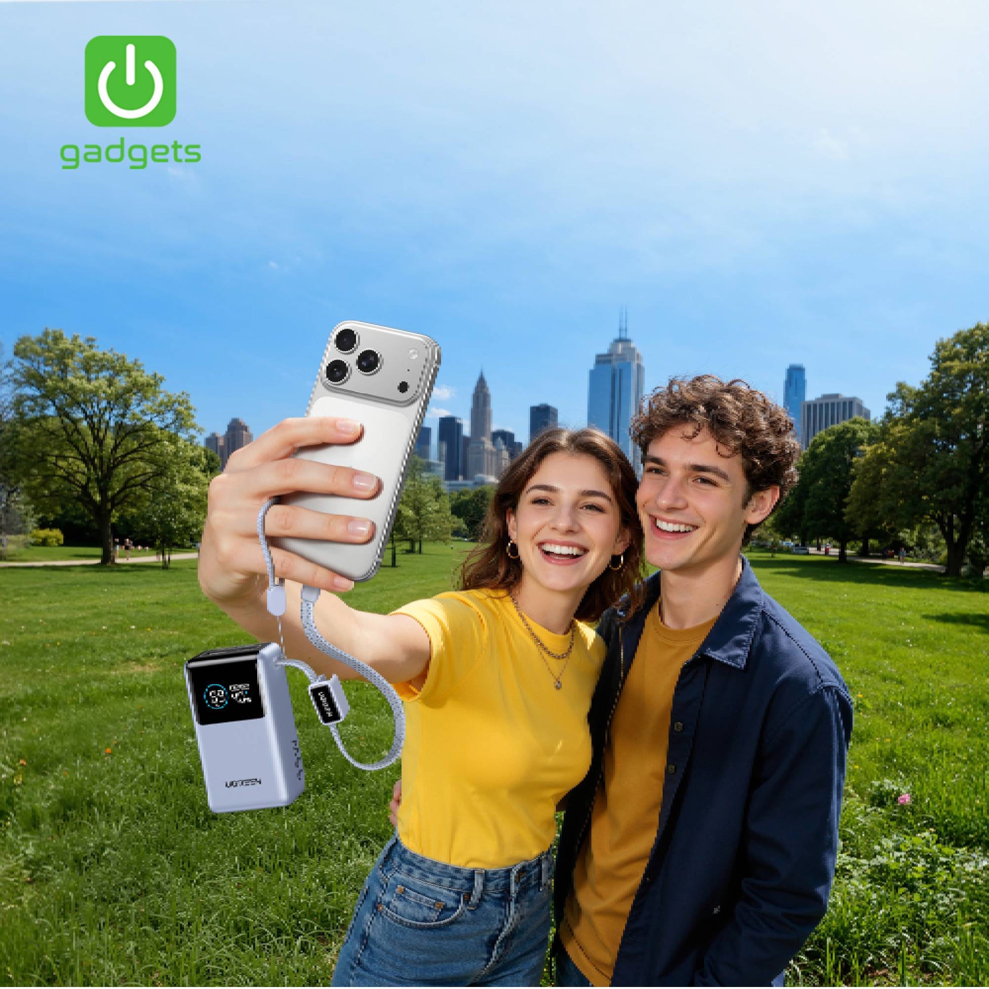 UGReen Nexode 55W 1C1A Power Bank with 1*55W Build-in Cable - 10000mAh-12