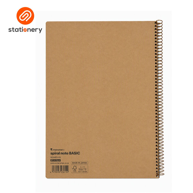 Maruman Spiral Note B5 Ruled Notebook - 80 Sheets (N236ES)-zoom-