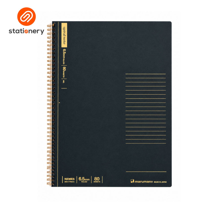 Maruman Spiral Note B5 Ruled Notebook - 80 Sheets (N236ES)-zoom-