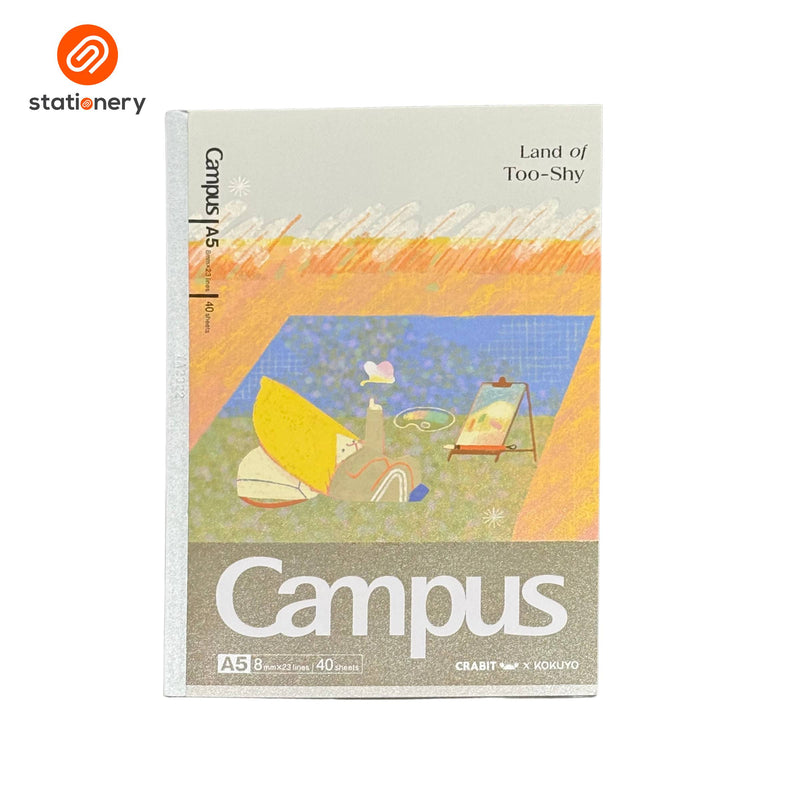 Kokuyo Campus Flat Notebook A5 8mm Lined 40 Sheets (Pastel Series)-zoom-