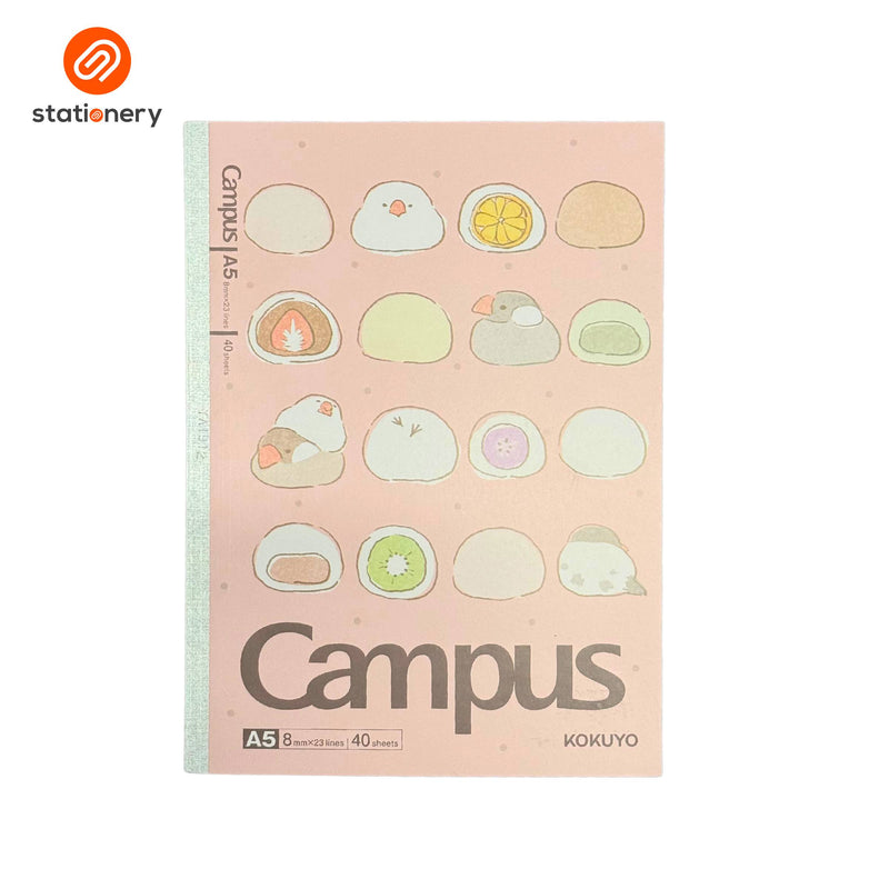Kokuyo Campus Flat Notebook A5 8mm Lined 40 Sheets (Pastel Series)-zoom-