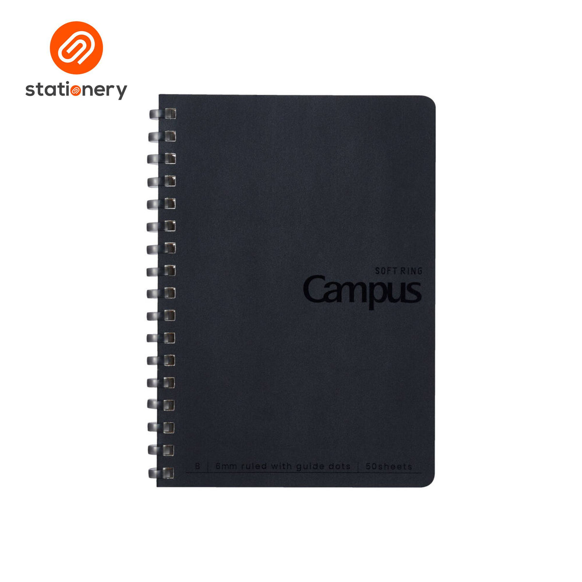Kokuyo Campus Soft Ring Notebook A6 Dotted Ruled 6mm 50 Sheets-1