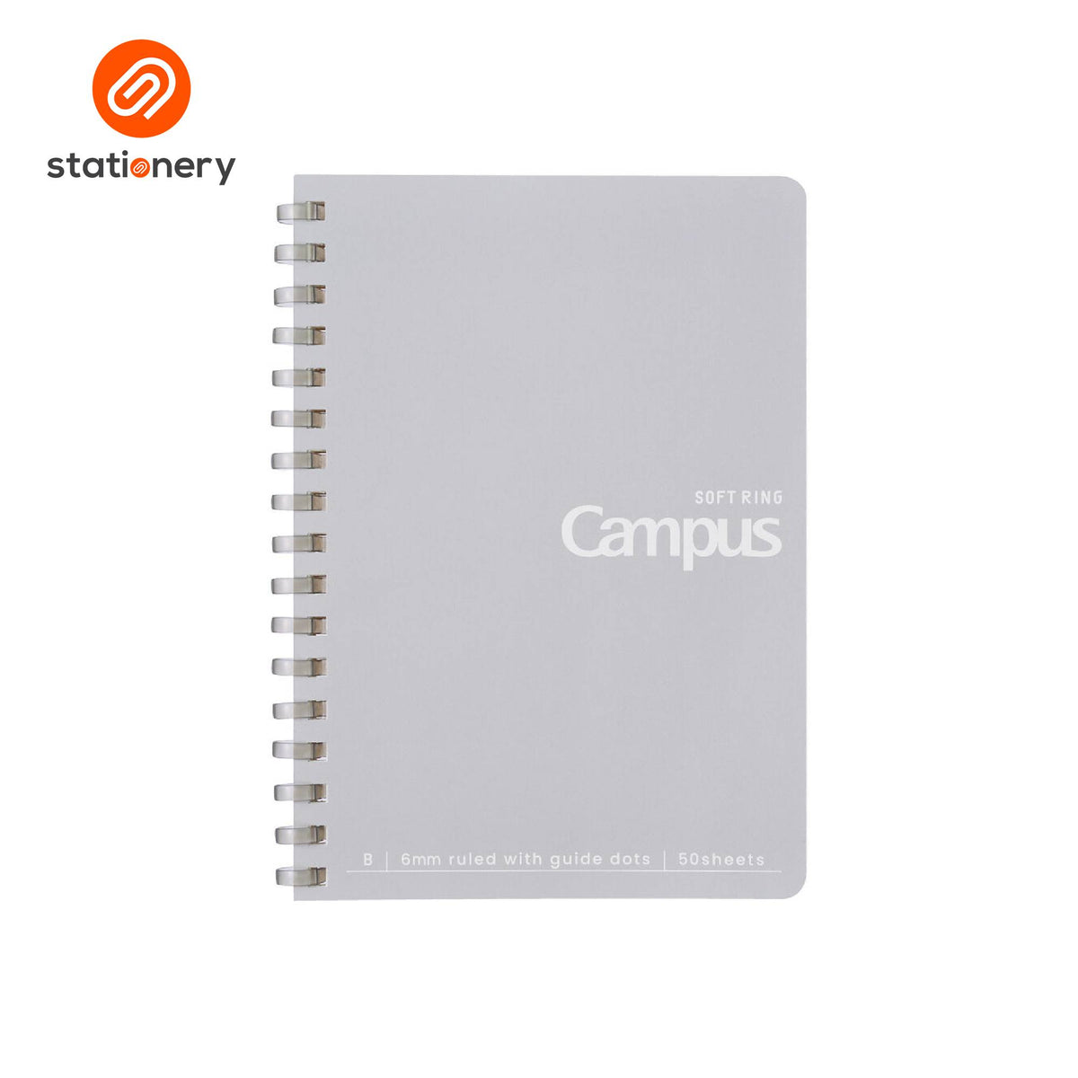 SSP-10103491:10103491a_CAMPUS_SOFT_RING_DOT_RULED_6MM_A6_GRAY_50_SHEETS.jpg