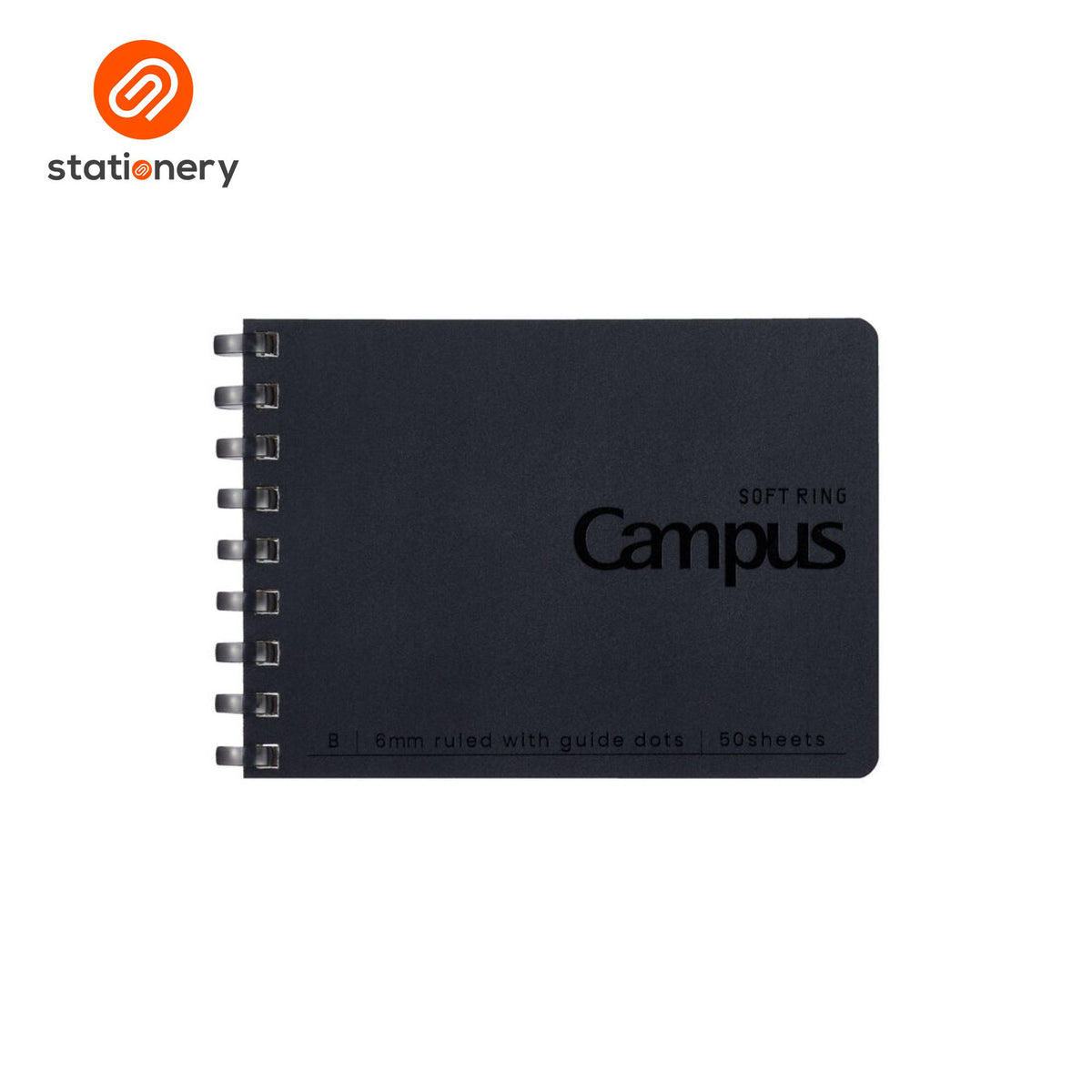 SSP-10103493:10103493a_CAMPUS_SOFT_RING_DOT_RULED_6MM_A7_BLACK_50_SHEETS.jpg