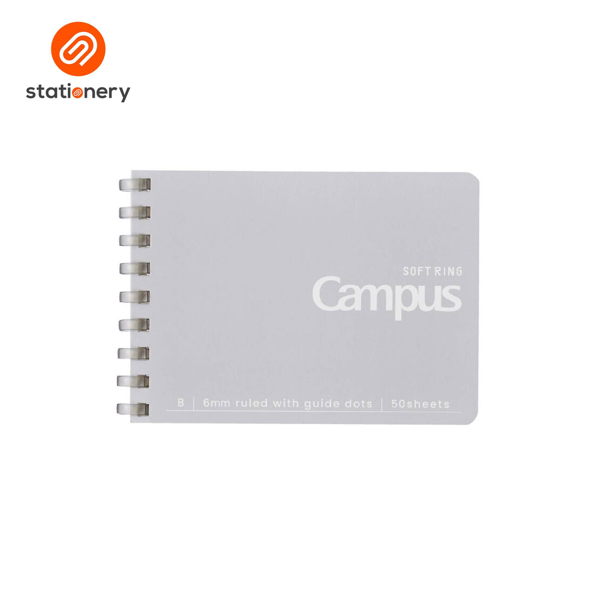 SSP-10103495:10103495a_CAMPUS_SOFT_RING_DOT_RULED_6MM_A7_GRAY_50_SHEETS.jpg