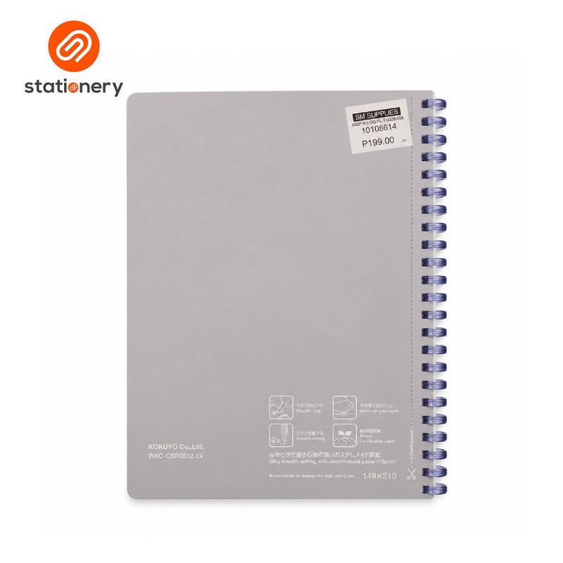 Kokuyo Campus Soft Ring Notebook A5 Dotted Ruled 8mm 50 Sheets-zoom-