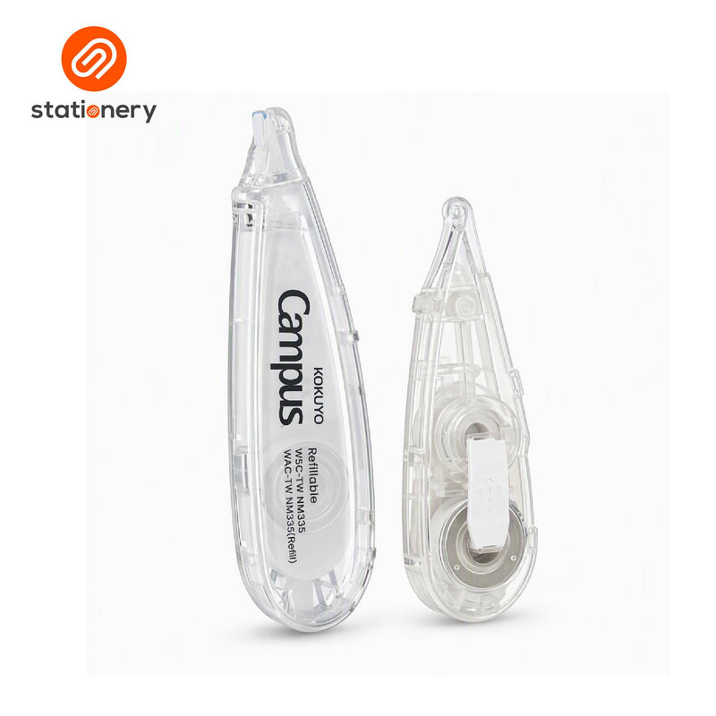 Kokuyo Campus Navi Line Refillable Slim Correction Tape Set with Extra Refill – 5mm x 6m-zoom-