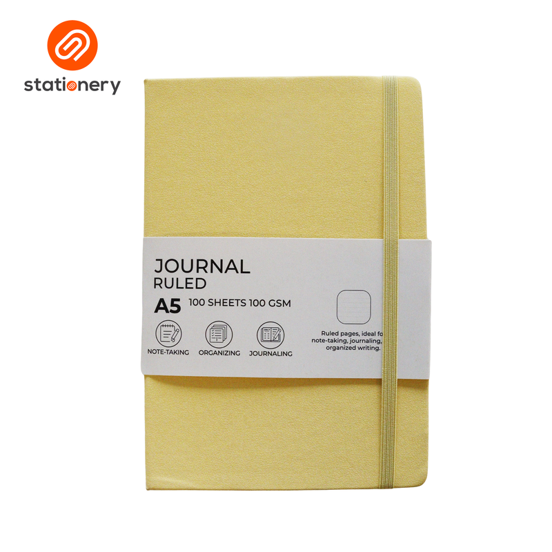 Journal Ruled Hardcover A5 Notebook 100 Sheets 100gsm-zoom-