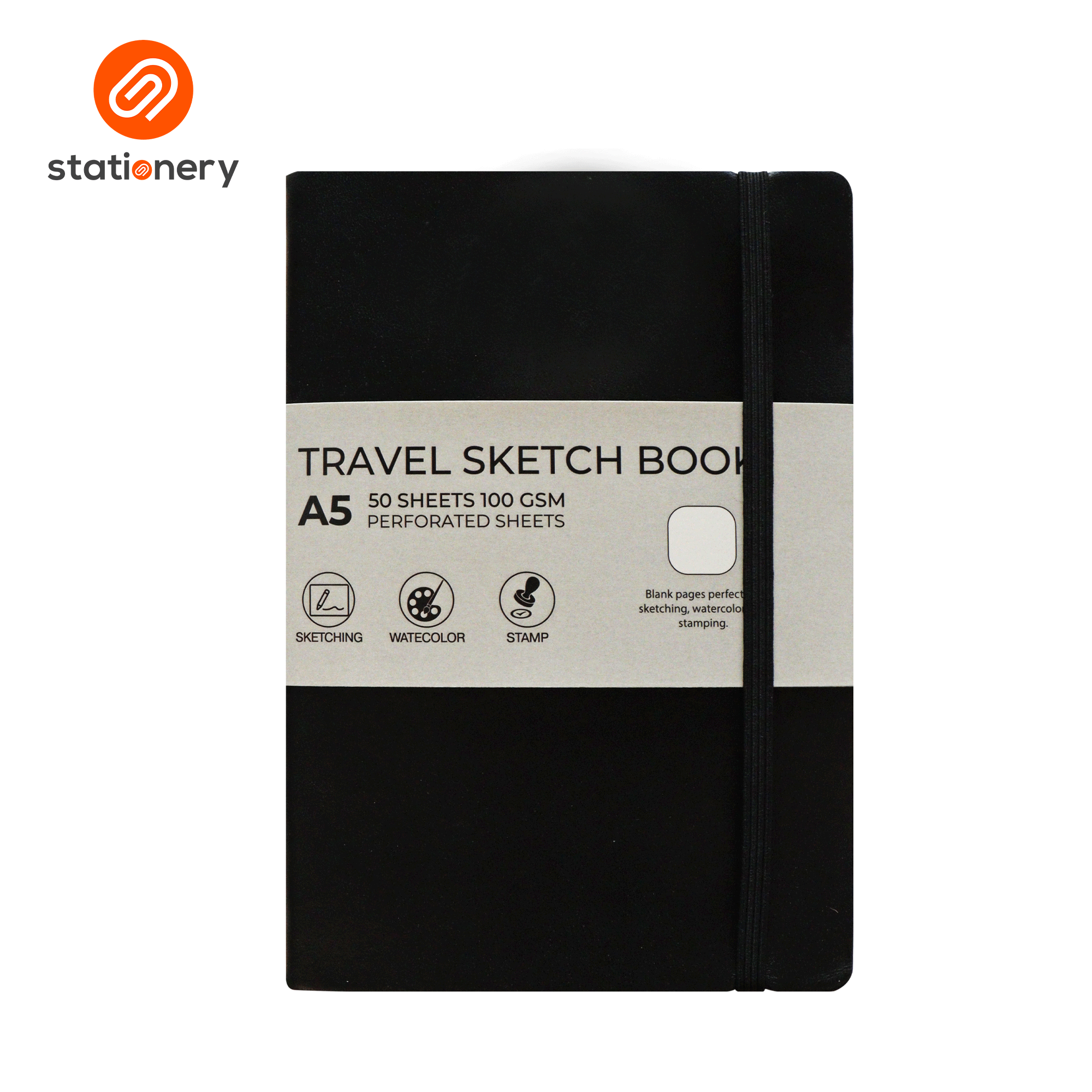 Travel Sketchbook A5 50 Sheets 100gsm Perforated