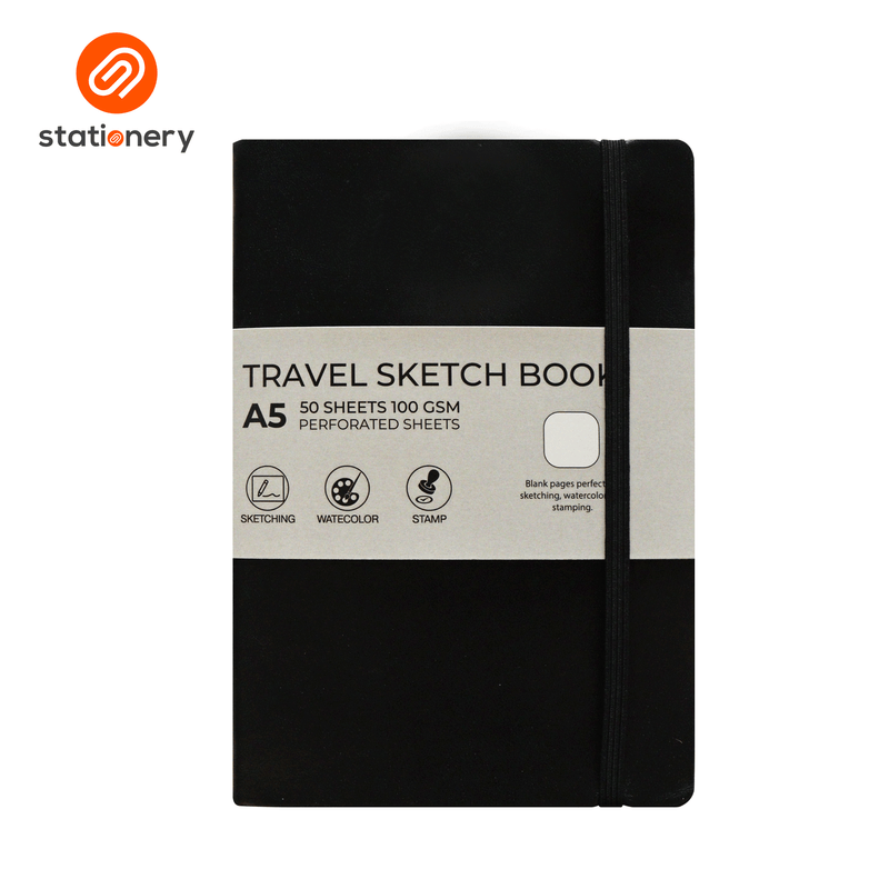 Travel Sketchbook A5 50 Sheets 100gsm Perforated-zoom-