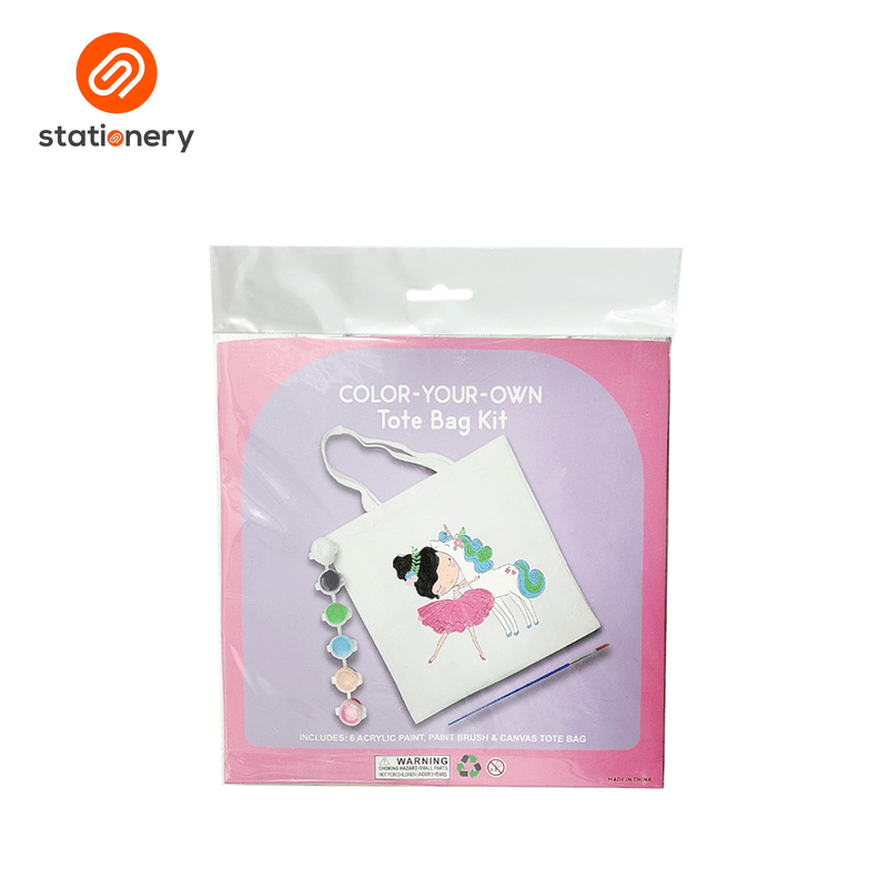 Color-Your-Own Canvas Tote Bag Painting Kit for Kids-zoom-
