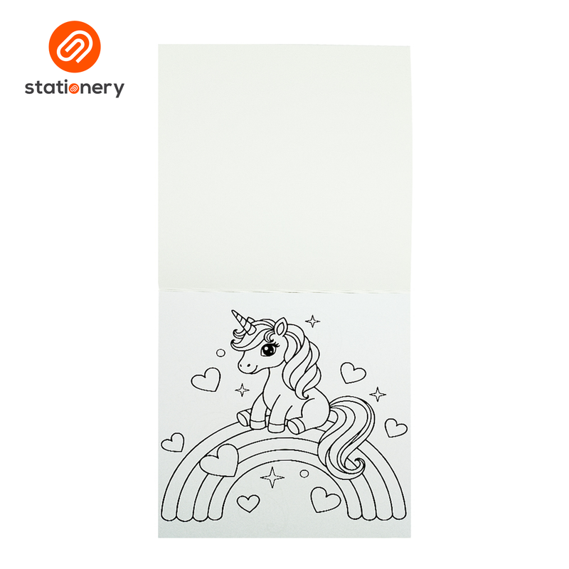 Coloring Book Art Set with 6 Vibrant Markers & 20 Coloring Sheets-zoom-
