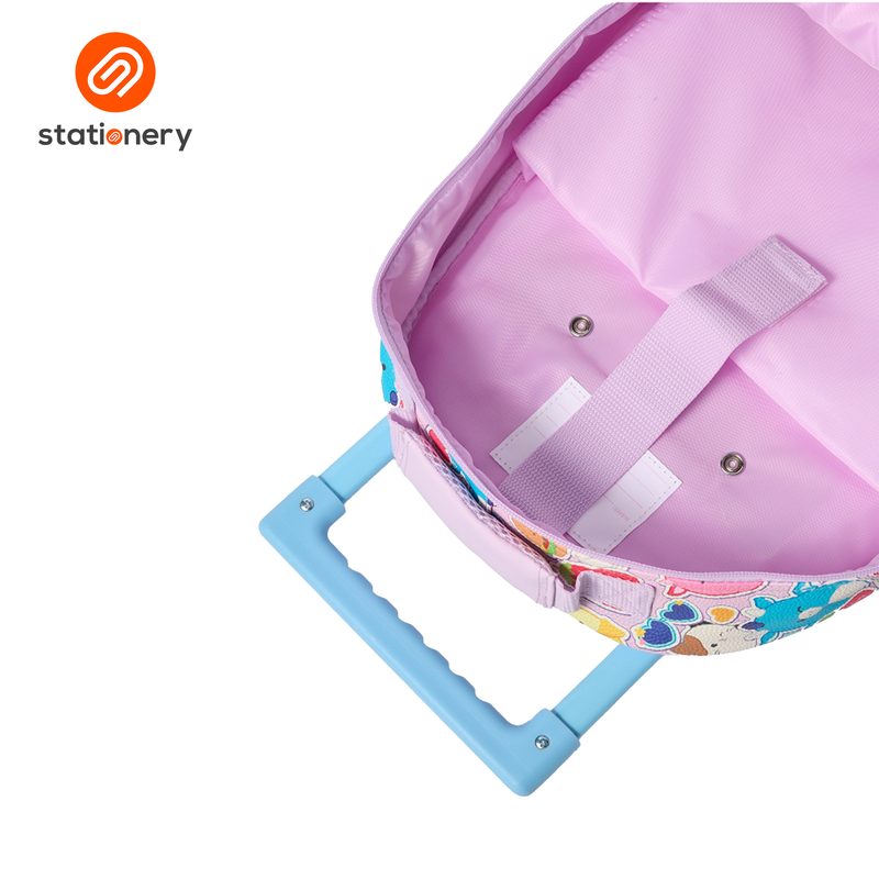 Smiggle Squishmallows Trolley Backpack With Light Up Wheels - Lilac-zoom-