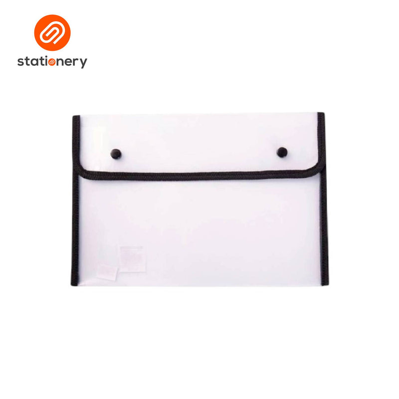 Seagull Plastic Envelope 2 Snap Buttons & Piping Pack of 3 - 39.5cm x 27.7cm (X-Large)-zoom-