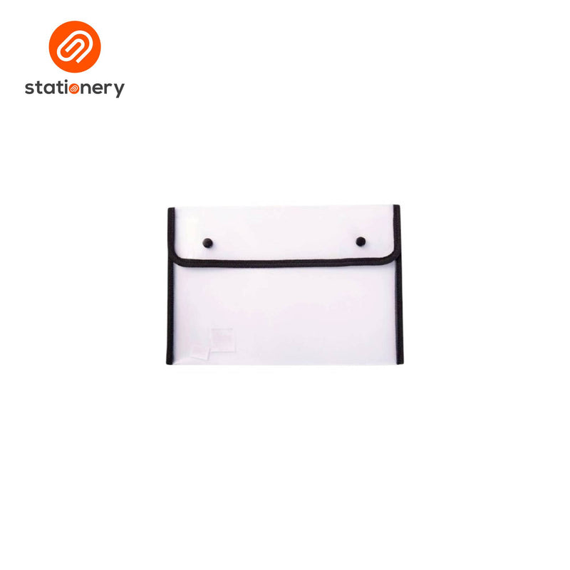 Seagull Plastic Envelope 2 Snap Buttons & Piping Pack of 3 - 24.3cm x 16.8cm (Small)-zoom-