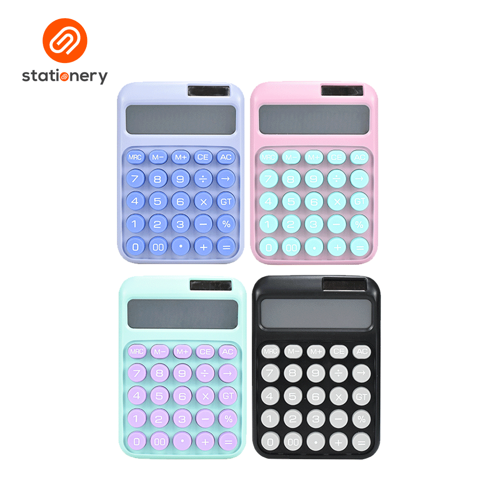 12 Digits Desktop Colored Calculator with Solar-5