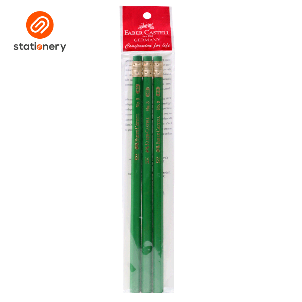 Faber Castell Green Pencil 3's