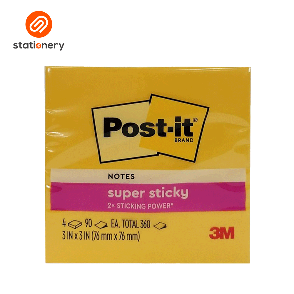 3M Post-it Super Sticky Notes  3x3"