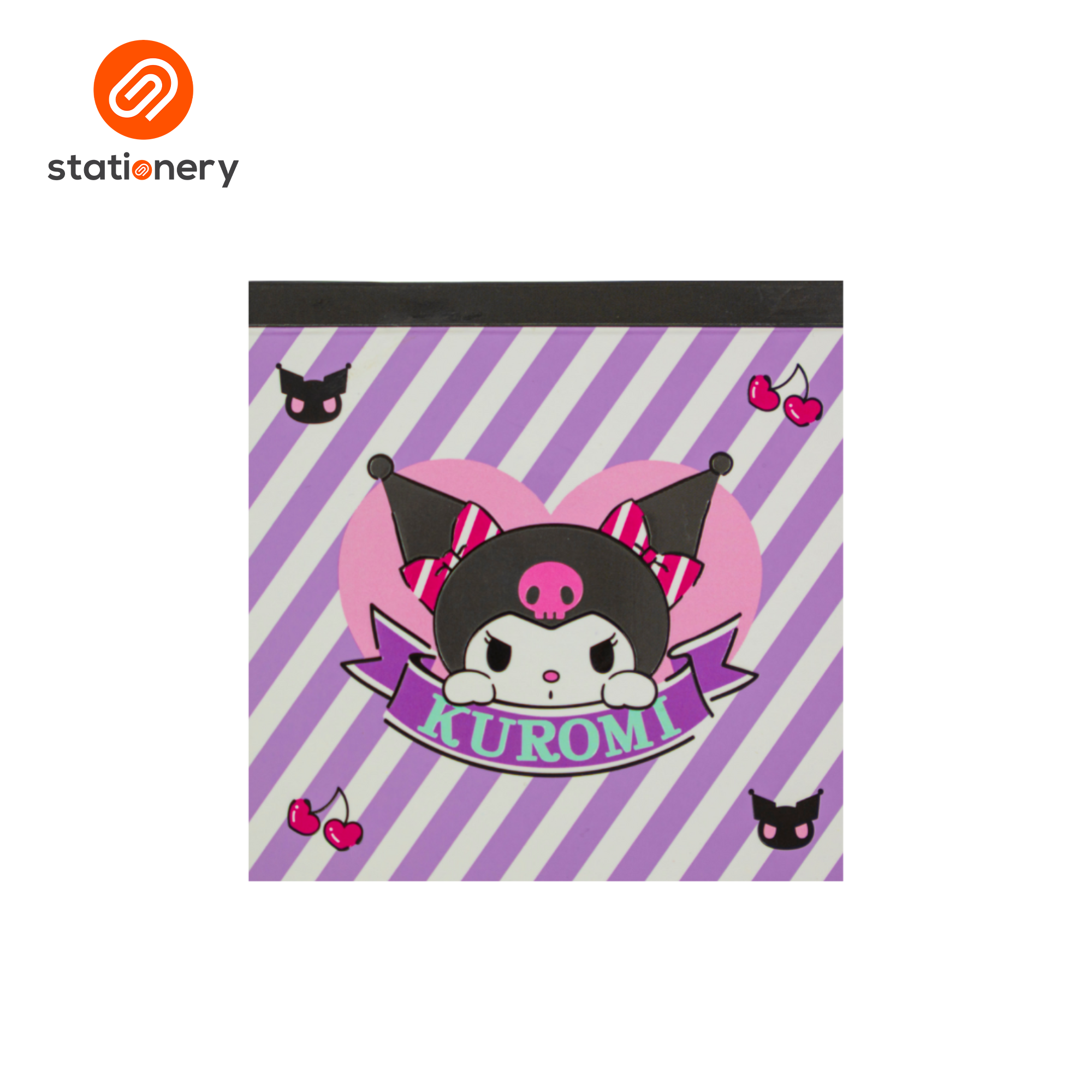 Kuromi Notepad Plain Square - 4x4"-zoom-1