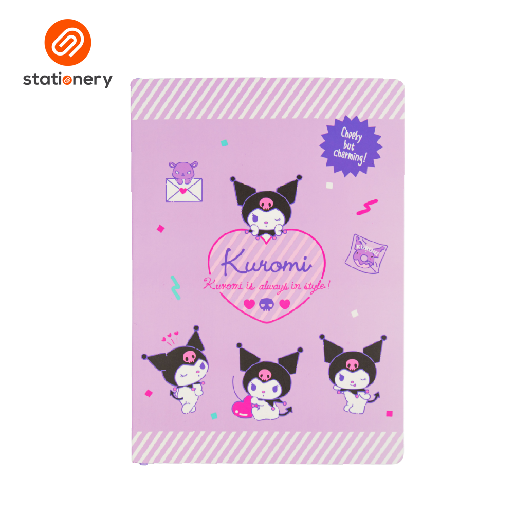 Kuromi Journal Ruled HC w/ Jacket A5 - (148x210mm)