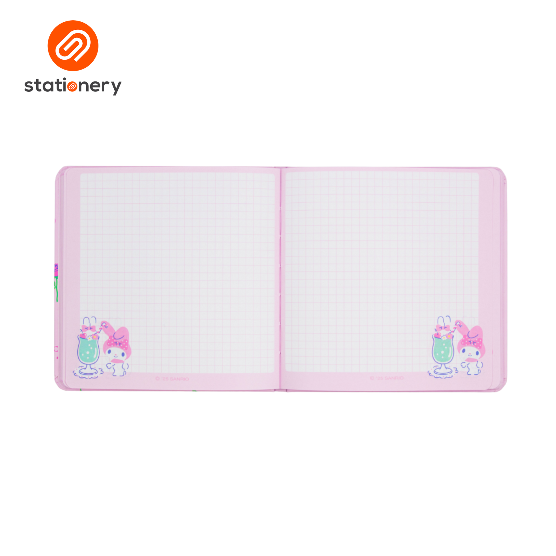 My Melody Journal Grid HC Square (6x6in) - Pinky Sundae-2