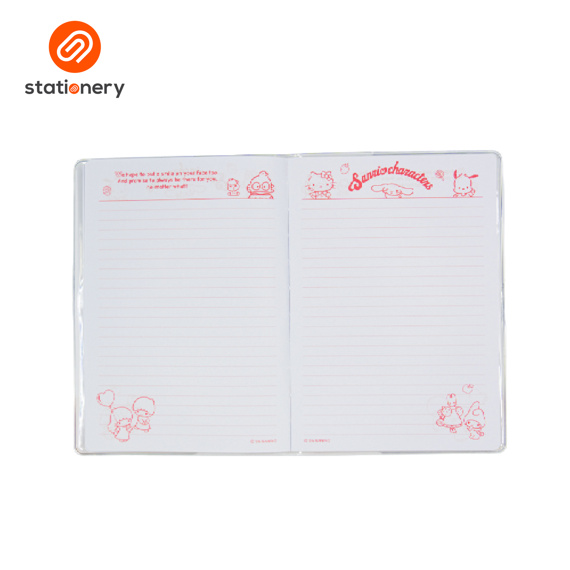 Sanrio Mix Journal Ruled HC w/ Snap Button A5 (148x210mm) - BFF-2