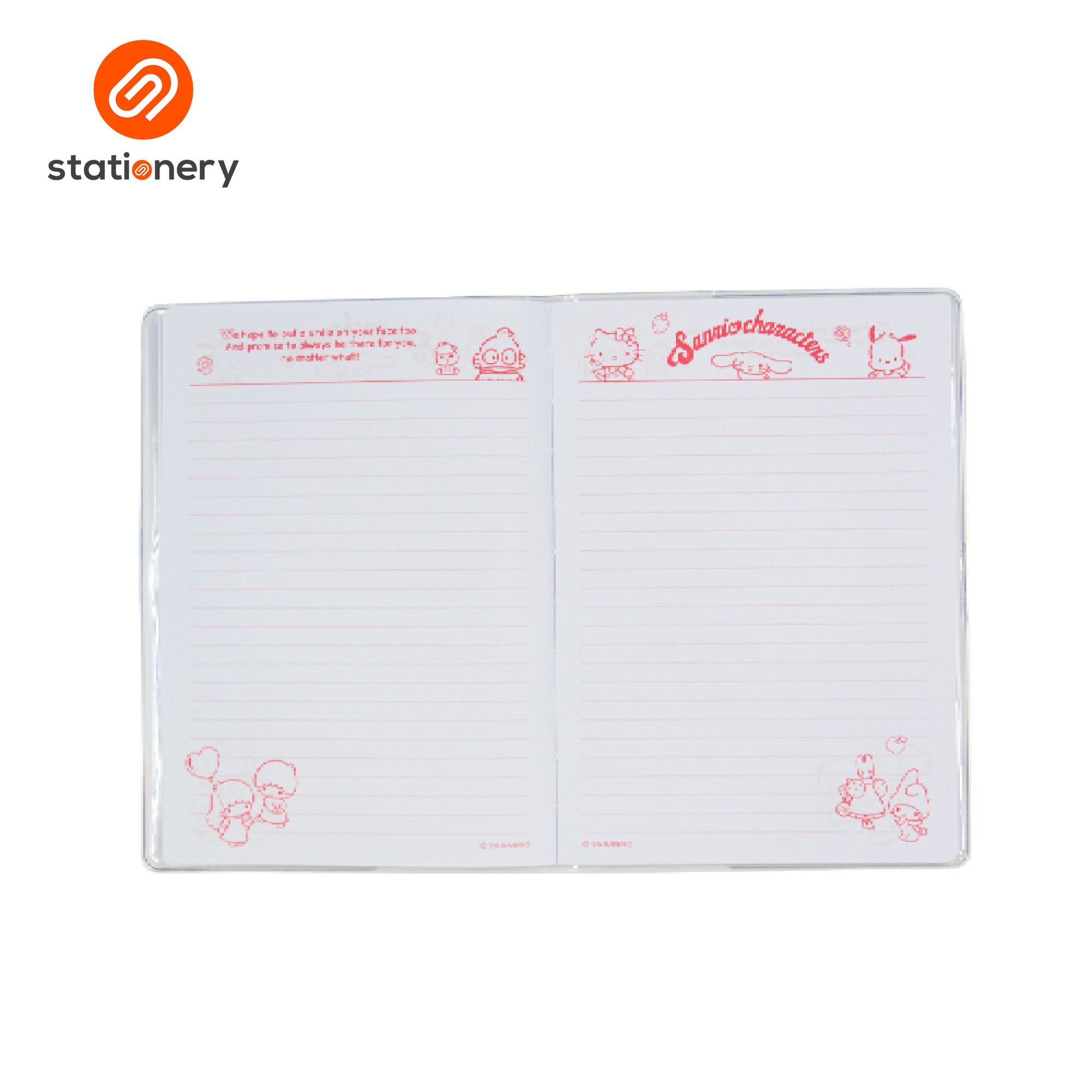 Sanrio Mix Journal Ruled HC w/ Snap Button A5 (148x210mm) - BFF