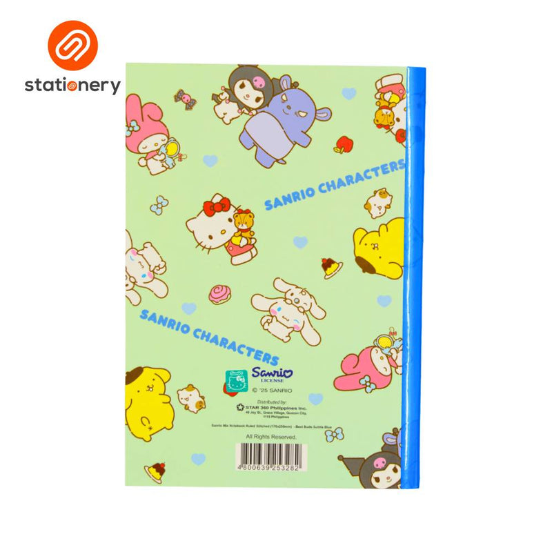 Sanrio Mix Notebook Ruled Stitched (176x250mm) - Best Buds Subtle-zoom-