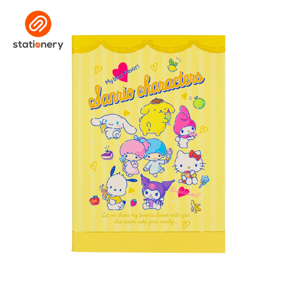 Sanrio Mix Notebook Ruled Stitched (148x210mm) - My Besties-zoom-4