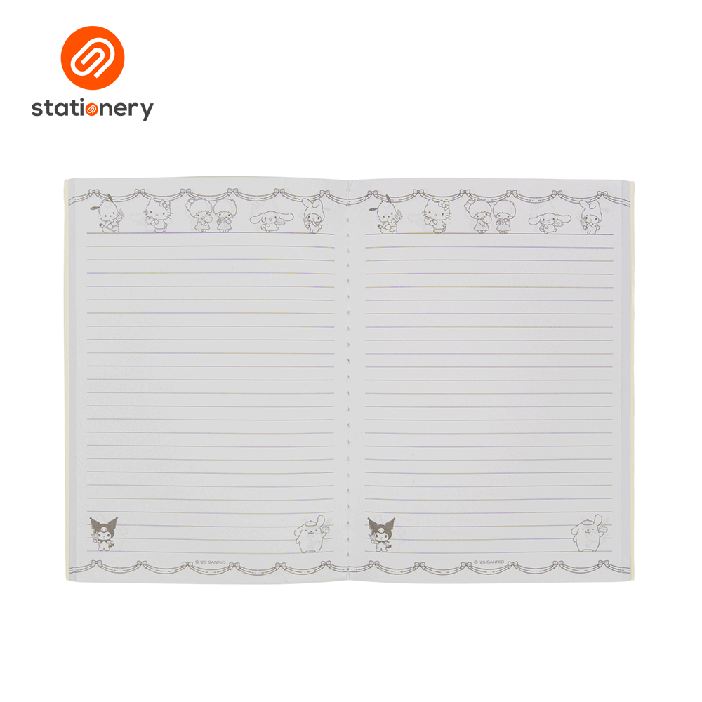Sanrio Mix Notebook Ruled Stitched (148x210mm) - My Besties-5