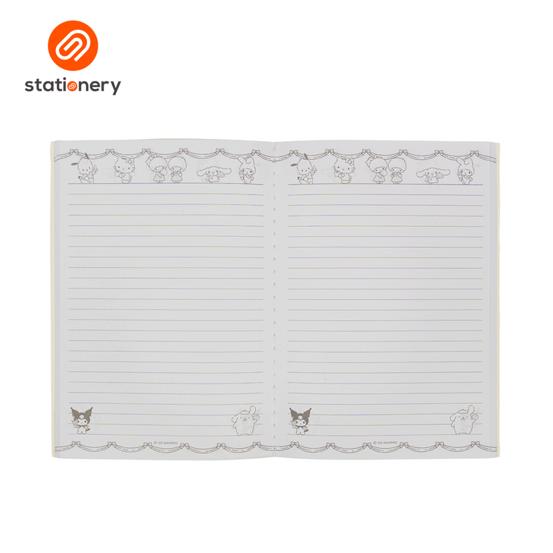 Sanrio Mix Notebook Ruled Stitched (148x210mm) - My Besties-zoom-