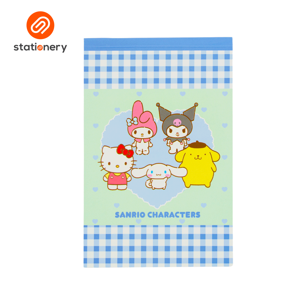 Sanrio Mix Notebook Ruled Padded (125x190mm) - Plaid Chummies-zoom-6
