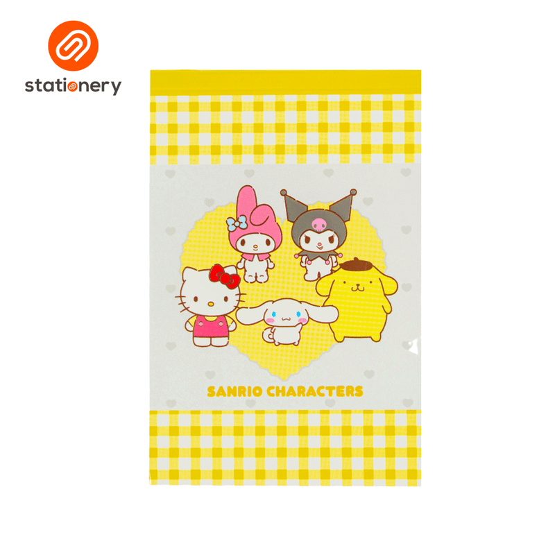 Sanrio Mix Notebook Ruled Padded (125x190mm) - Plaid Chummies-zoom-