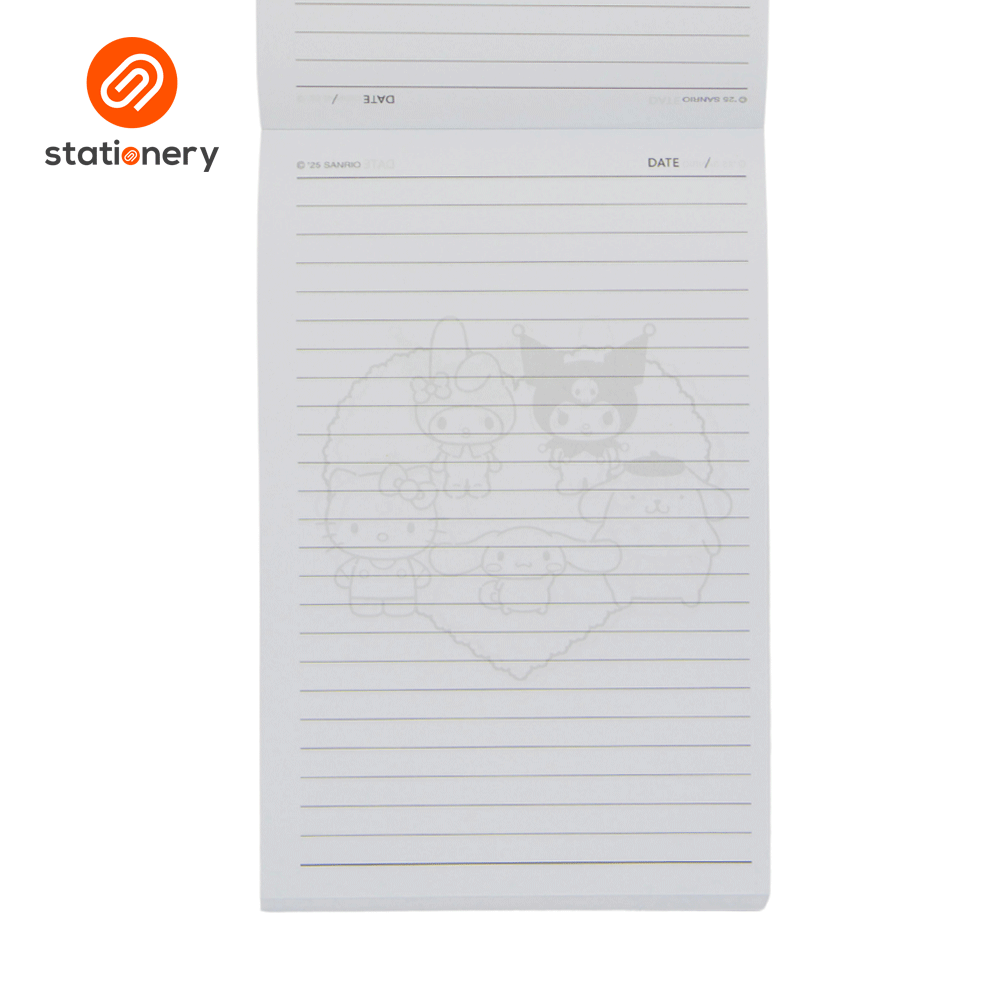 Sanrio Mix Notebook Ruled Padded (125x190mm) - Plaid Chummies-zoom-10