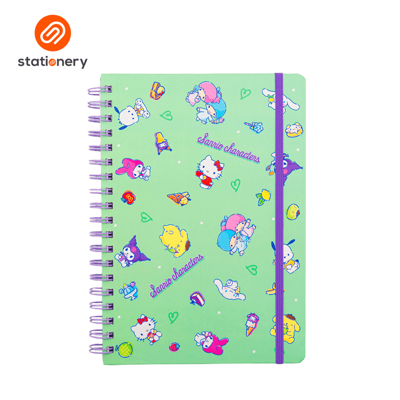 Sanrio Mix Ruled A5 Notebook (176x250mm)-zoom-