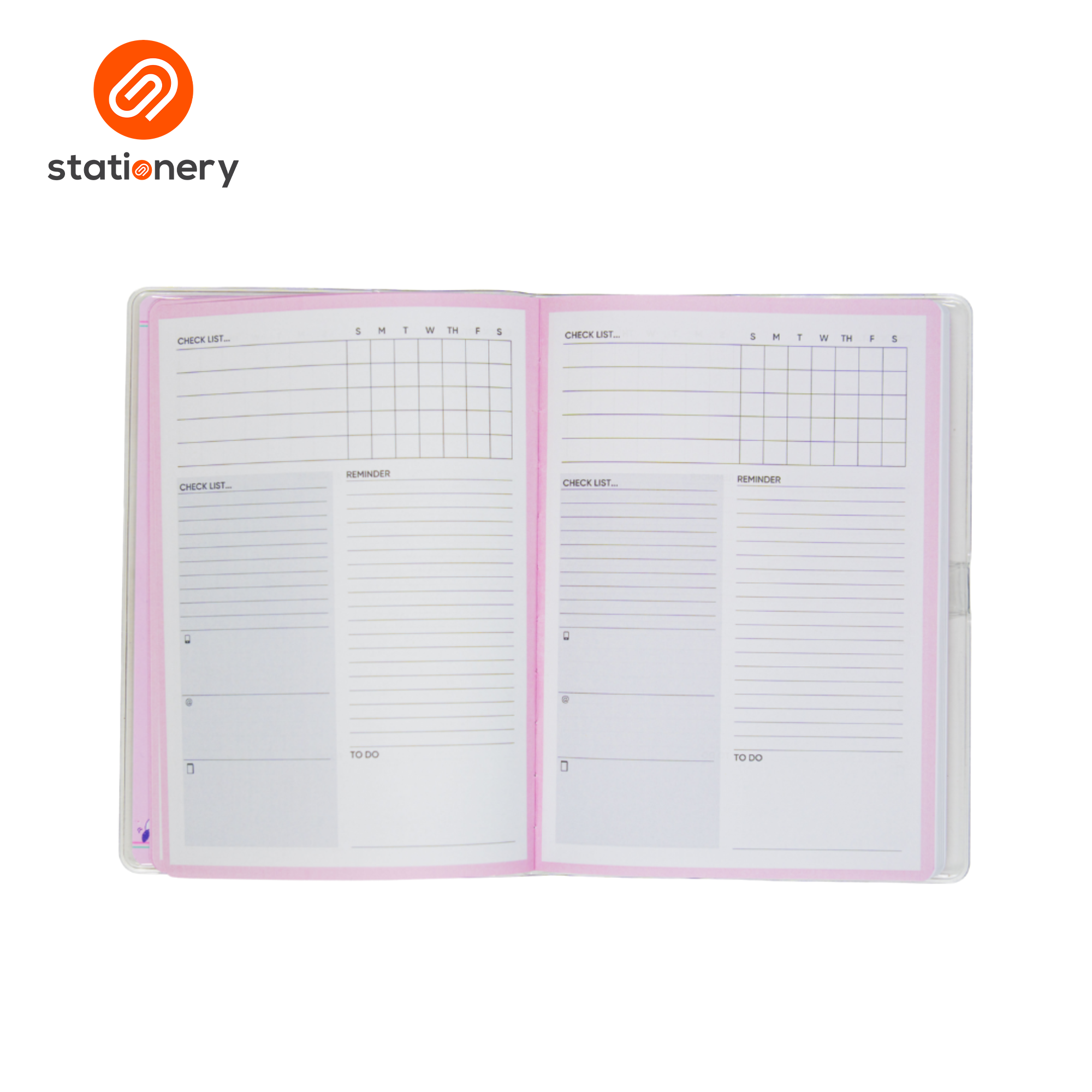 Sanrio Mix Undated Planner A5 (148x210mm) - Pastel Pink