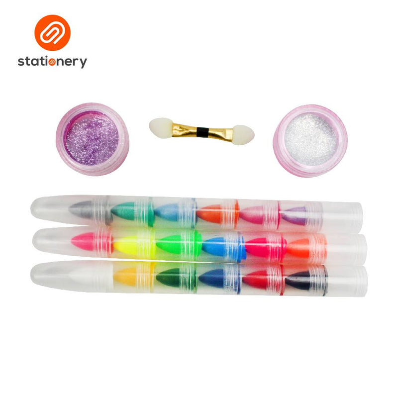 Tiger Face and Body Fun Make-Up Crayons - 18 Colors-zoom-