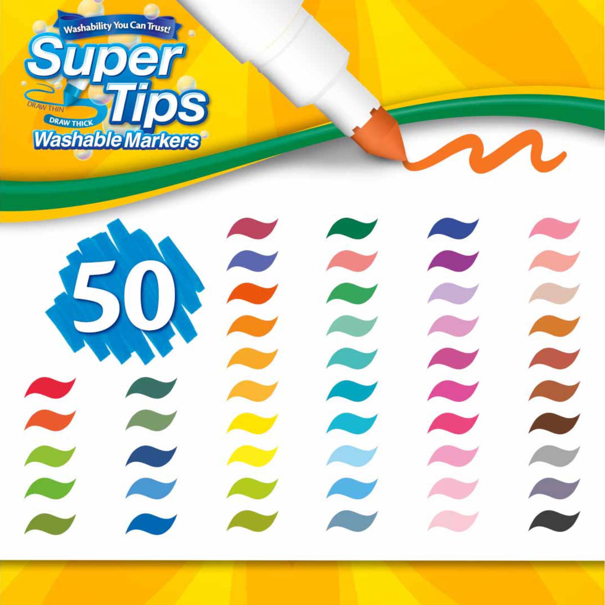 Crayola Washable Super Tips Markers 50's